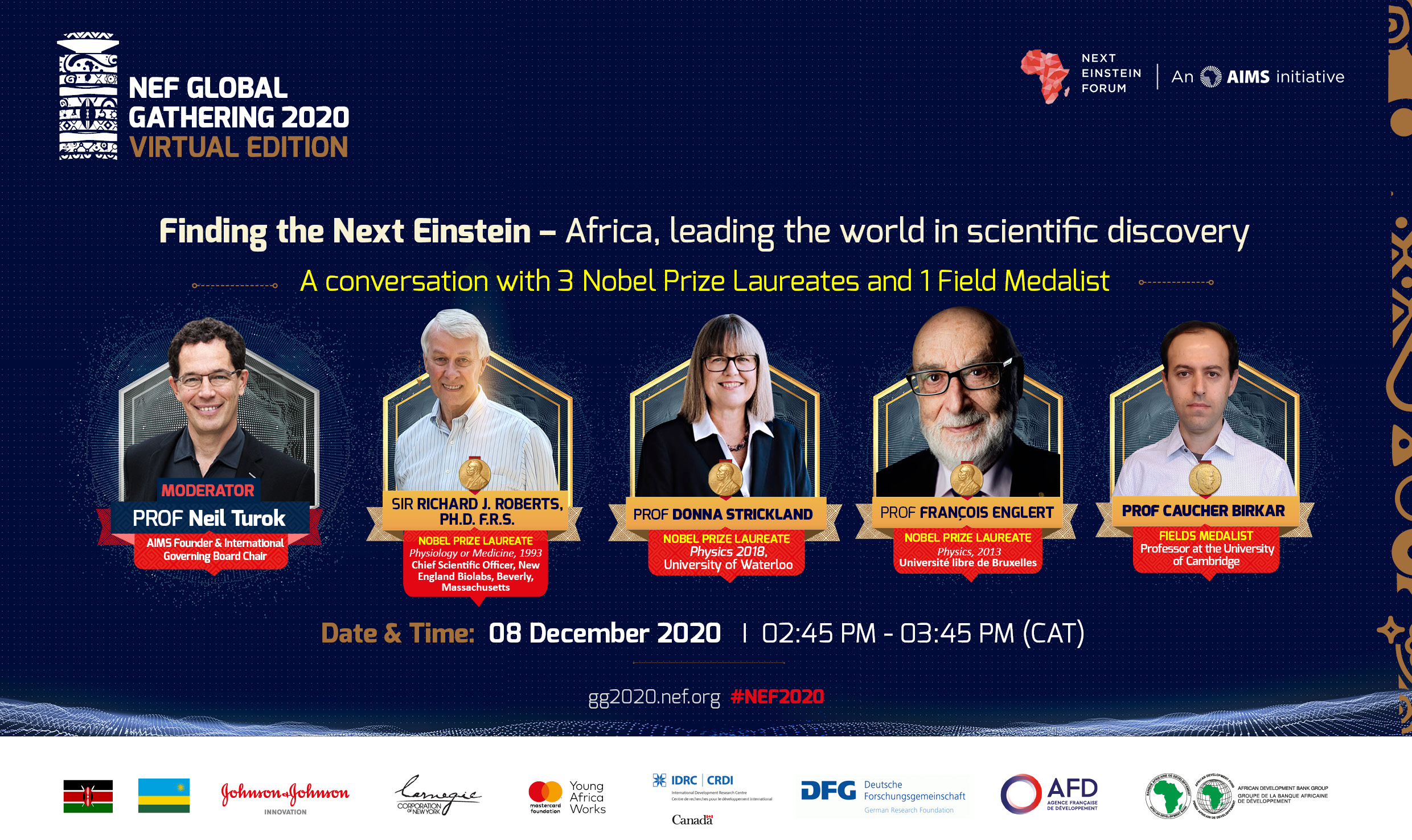 Trouver le prochain Einstein, préparer l’Afrique à devenir leader dans la découverte scientifique”.