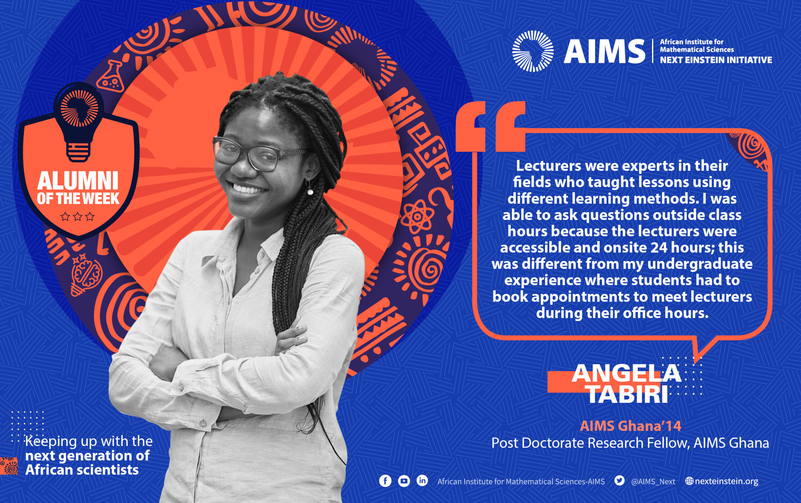 #AlumoftheWeek — Dr Angela Tabiri, AIMS Ghana’14