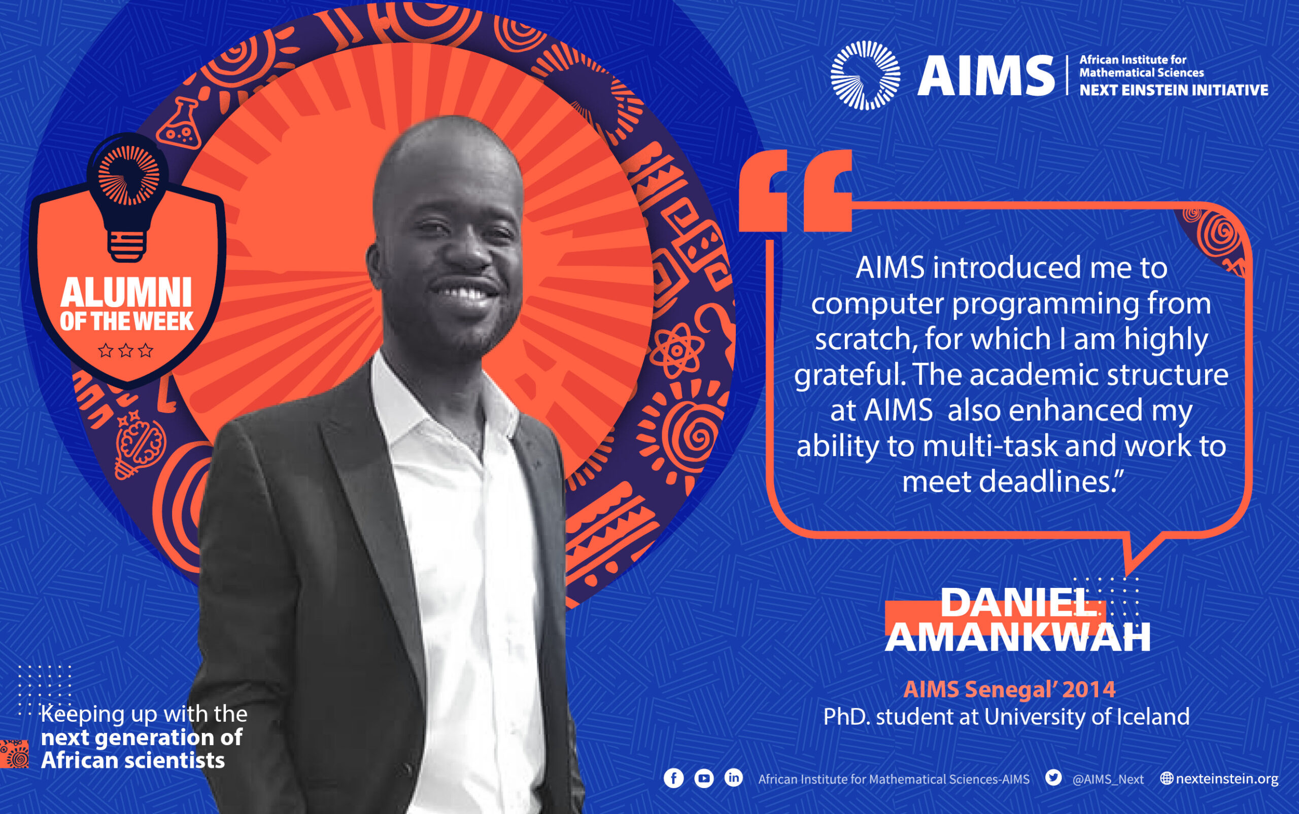 #AlumoftheWeek — Daniel Amankwah, AIMS Senegal’14