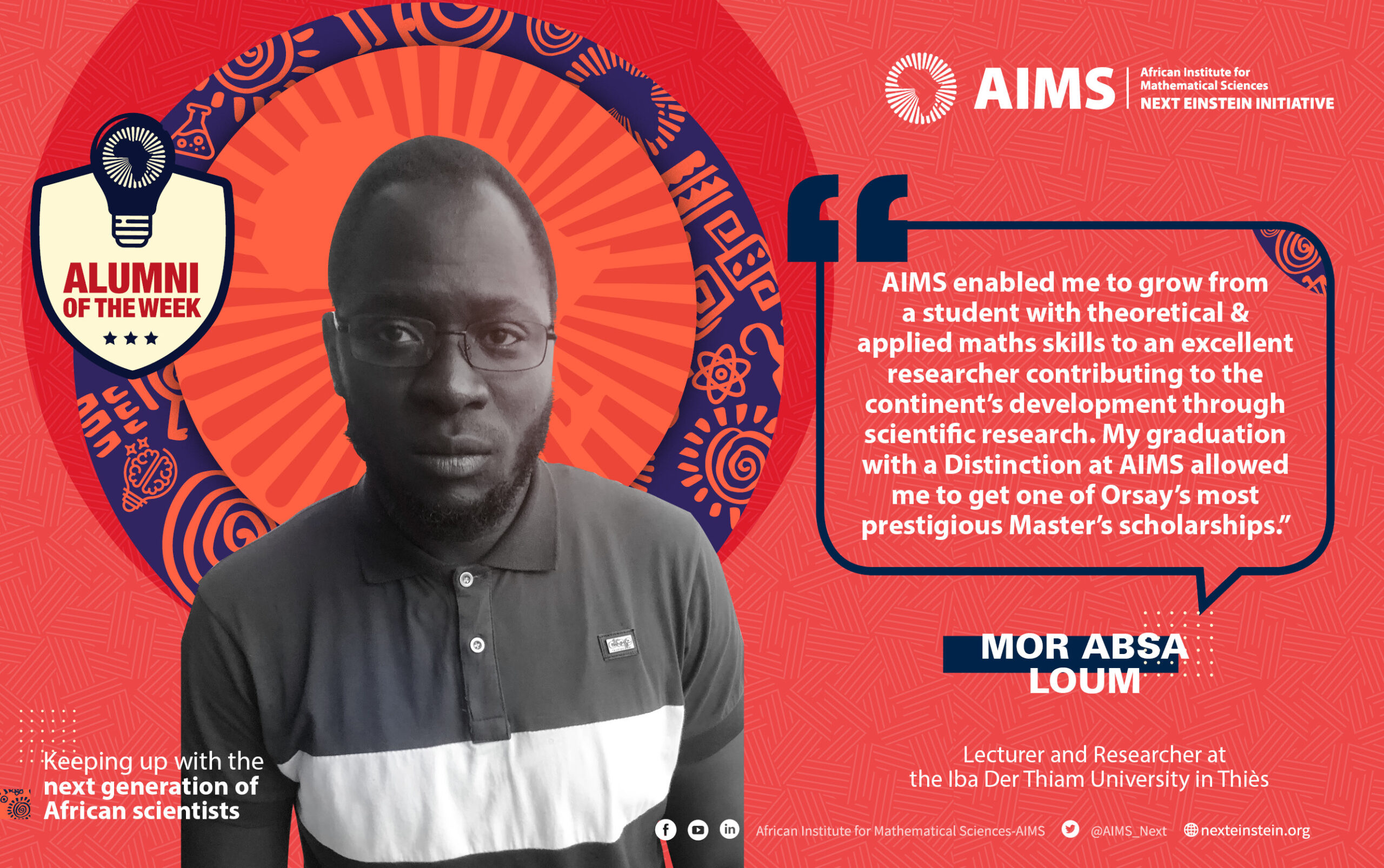 #AlumoftheWeek — Mor Absa Loum, AIMS Senegal’13